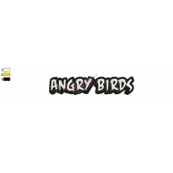 Angry Birds Logo Embroidery Design 01